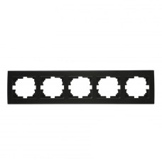 Рамка пятерная горизонтальная LEZARD Rain антрацит 703-4242-150