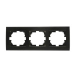 Рамка тройная горизонтальная LEZARD Rain антрацит 703-4242-148