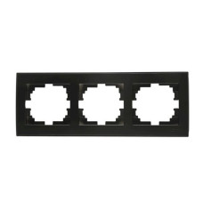 Рамка тройная горизонтальная LEZARD Rain антрацит 703-4242-148