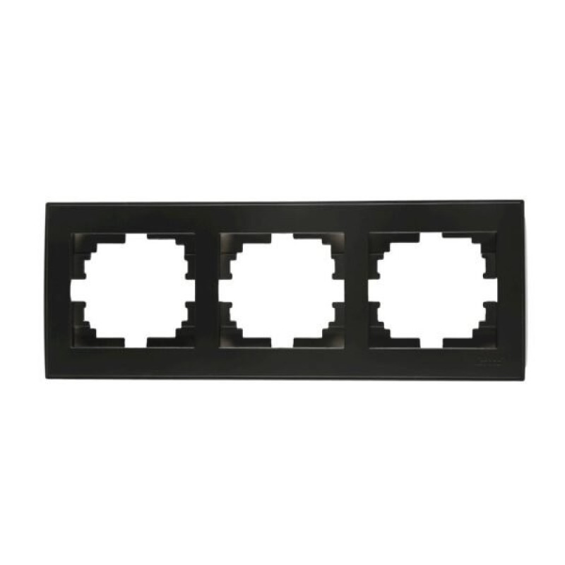 Рамка тройная горизонтальная LEZARD Rain антрацит 703-4242-148