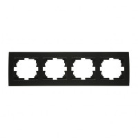 Рамка четверная горизонтальная LEZARD Rain антрацит 703-4242-149