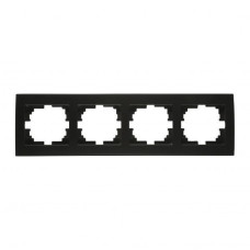 Рамка четверная горизонтальная LEZARD Rain антрацит 703-4242-149