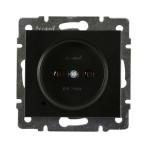 Розетка одинарная б/з LEZARD Rain антрацит 703-4288-121В