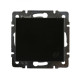 Розетка одинарная с/з и крышкой LEZARD Rain антрацит 703-4288-123В