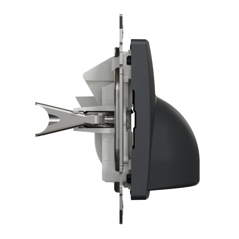 Розетка для вывода кабеля черная Sedna Design Schneider Electric SDD114903