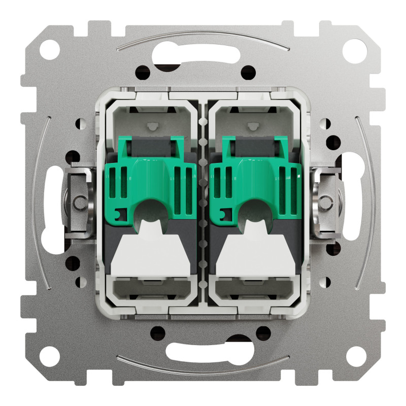 Розетка подвійна комп'ютерна RJ45 CAT 5E UTP Венге Sedna Elements Schneider Electric SDD181452
