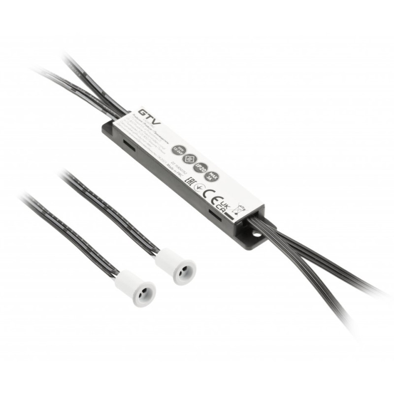 Бесконтактный выключатель MIKRO IR 12В/36Вт 2 датчика кабели 2м и 1,2м белого цвета. AE-WBE2-10