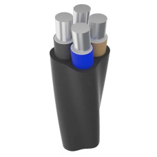 Кабель алюминиевый Укркабель АВВГ 4 х 4 мм² черный круглый