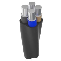 Кабель алюминиевый Укркабель АВВГ 4х10 мм² черный круглый