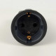 Гнездо Legrand штепсельное с заземлением 16A черное каучук ( 050197 )