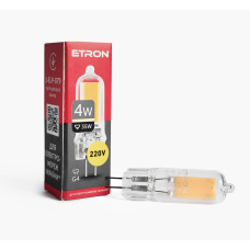 Светодиодная LED лампа ETRON 4W G4 Glass 3000K 220V теплый свет 1-ELP-079