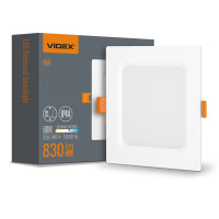 Светодиодный LED светильник Back встроенный квадрат VIDEX 9W 5000K (VL-DLBS-095)