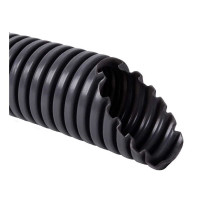 Гофротруба ПВХ з зондом "СВІТ-БУД електро" d 25 мм, 750Н, негорюча,  чорна, (50м)