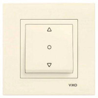 Кнопочный выключатель жалюзи 1-кл. крем ViKO Karre 90960172
