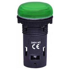 Лампа сигнальная LED матовая ECLI-16-240A-G 240V AC (Ø16мм, зеленая) ETI (4771607)