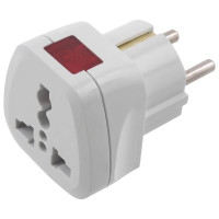 Переходник-адаптер LEMANSO с индикатором LMA036 белый