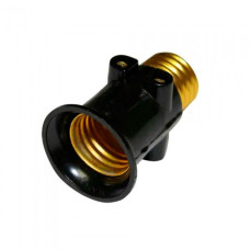 Патрон LEMANSO Е-27 с розеткой "мошенник" для ламп + штепсельные гнезда LM2514