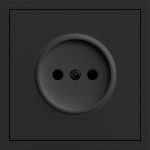 Розетка без заземления, механизм черный 16А Soft ER111-B ARDERO (без рамки) 80742