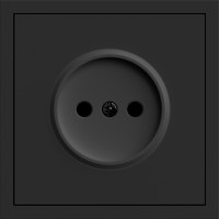 Розетка без заземления, механизм черный 16А Soft ER111-B ARDERO (без рамки) 80742