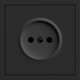 Розетка без заземления, механизм черный 16А Soft ER111-B ARDERO (без рамки) 80742