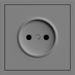 Розетка без заземления, серый механизм 16А Soft ER111-G ARDERO (без рамки) 80768