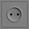 Розетка без заземления, серый механизм 16А Soft ER111-G ARDERO (без рамки) 80768