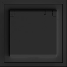 Розетка с заземлением, крышкой и шторками, механизм черный 16А Soft ER131-B ARDERO (без рамки) 80744