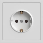 Розетка с заземлением, механизм белый 16А Soft ER121-W ARDERO (без рамки) 80717