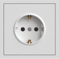 Розетка с заземлением, механизм белый 16А Soft ER121-W ARDERO (без рамки) 80717