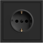 Розетка с заземлением, механизм черный 16А Soft ER121-B ARDERO (без рамки) 80743