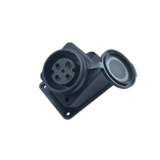 Розетка каучуковая силовая стационарная 32А черная LUXEL (1137)