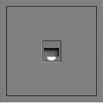 Розетка комп’ютерна, механізм сірий Soft ER151PC-G ARDERO (без рамки) 80774