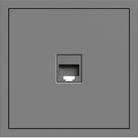 Розетка компьютерная, серый механизм Soft ER151PC-G ARDERO (без рамки) 80774