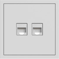 Розетка компьютерная двойная, механизм белый Soft ER152PC-W ARDERO (без рамки) 80723