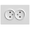 Розетка двойная без заземления белый 16А Soft ER112-W ARDERO 80719