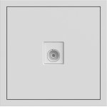 Розетка телевізійна, механізм білий Soft ER141TV-W ARDERO (без рамки) 80721