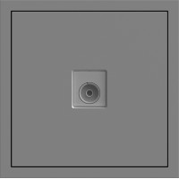 Розетка телевизионная, серый механизм Soft ER141TV-G ARDERO (без рамки) 80773