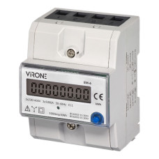 Счетчик электроэнергии 3F 80A EM-6 на DIN-рейке TH-35 VIRONE