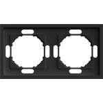 Рамка 2-местная универсальная черный Soft EF102-B ARDERO 80755