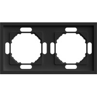 Рамка 2-местная универсальная черный Soft EF102-B ARDERO 80755