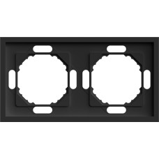 Рамка 2-местная универсальная черный Soft EF102-B ARDERO 80755