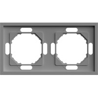 Рамка 2-местная универсальная серая Soft EF102-G ARDERO 80781