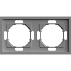 Рамка 2-местная универсальная серая Soft EF102-G ARDERO 80781