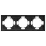 Рамка 3-місна універсальна чорний Soft EF103-B ARDERO 80756