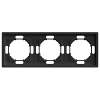 Рамка 3-местная универсальная черный Soft EF103-B ARDERO 80756