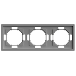 Рамка 3-місна універсальна сірий Soft EF103-G ARDERO 80782