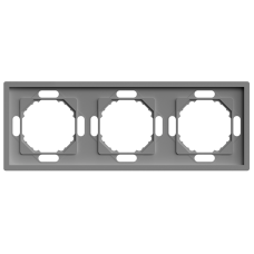 Рамка 3-местная универсальная серая Soft EF103-G ARDERO 80782