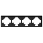 Рамка 4-местная универсальная черный Soft EF104-B ARDERO 80757