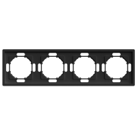 Рамка 4-местная универсальная черный Soft EF104-B ARDERO 80757
