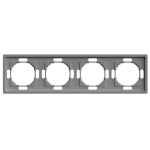 Рамка 4-местная универсальная серая Soft EF104-G ARDERO 80783